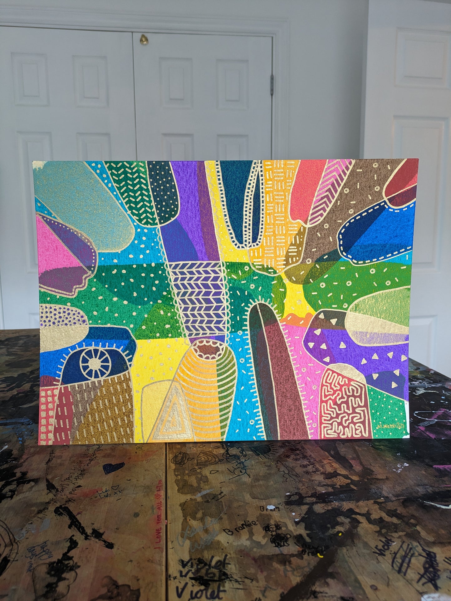 I see you :: original acrylic painting :: 40x30cm