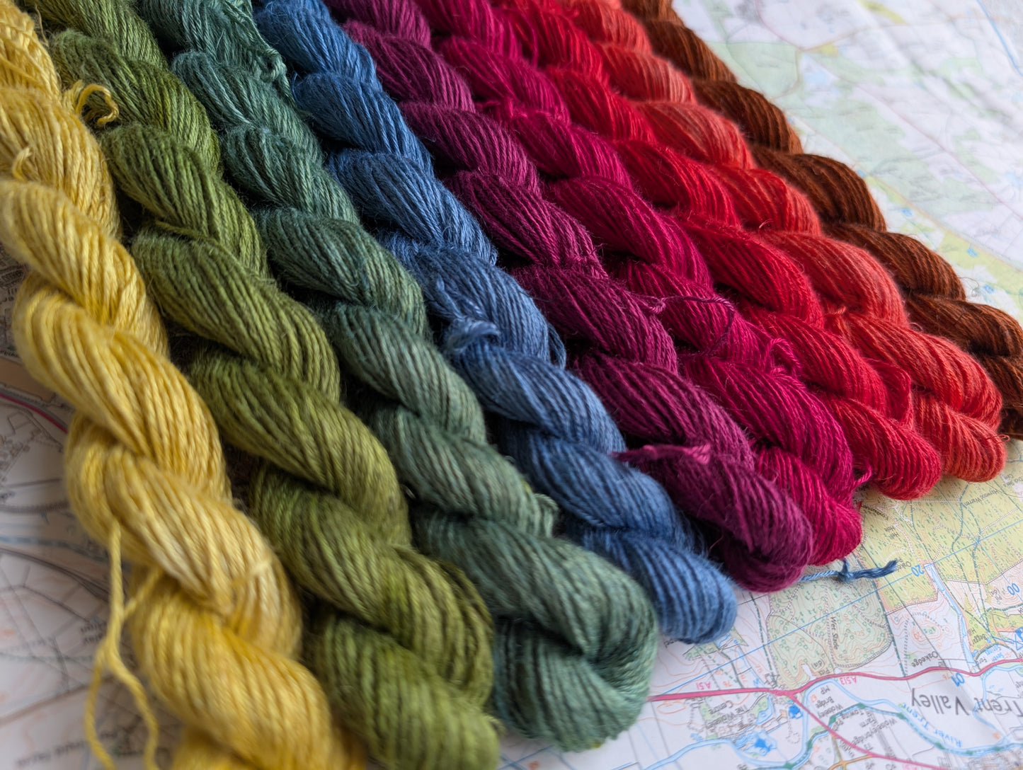 Autumn rainbow :: bamboo/linen 4 ply