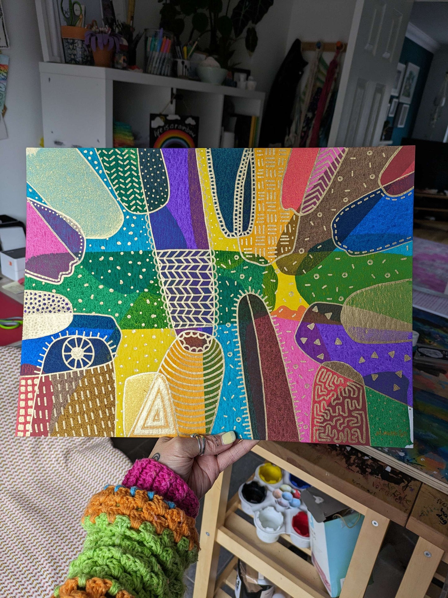 I see you :: original acrylic painting :: 40x30cm